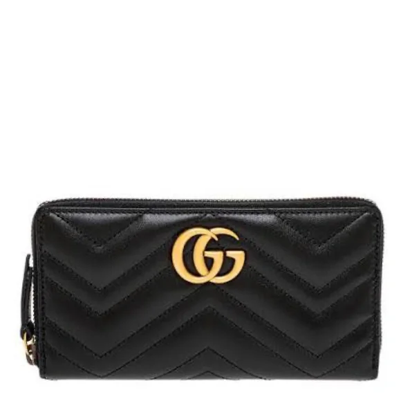 GUCCI GG Marmont Camera Size Small Calf Leather with Matching Gucci Zippy Wallet - Picture 8 of 12